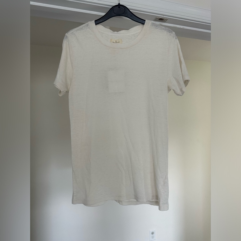 NWT - Thread & Supply - Off-white sheer top - Size Small